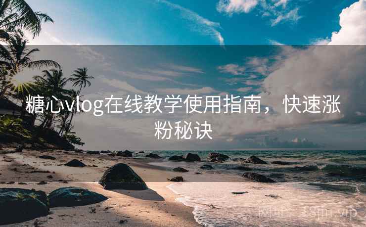 糖心vlog在线教学使用指南，快速涨粉秘诀