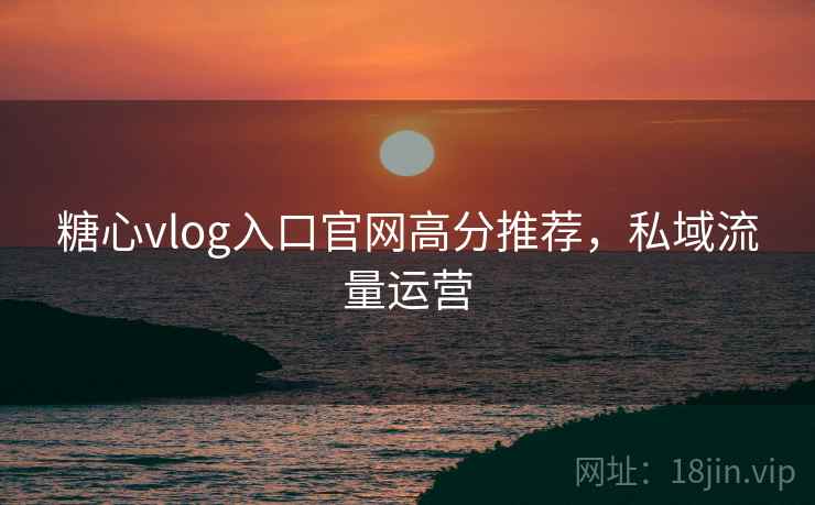 糖心vlog入口官网高分推荐，私域流量运营